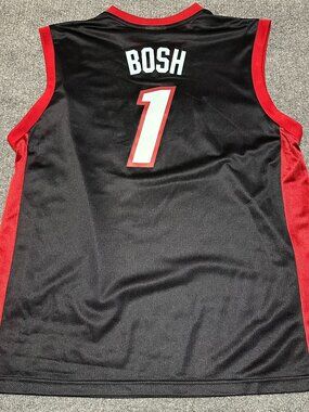 Chris‎ Bosh Miami Heat #1 Jersey Mens XL Black NBA Basketball
